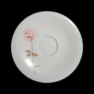 Oneida Premier Pink Rose 6" Melamine Saucers Set of 4 Vintage Mid Century
